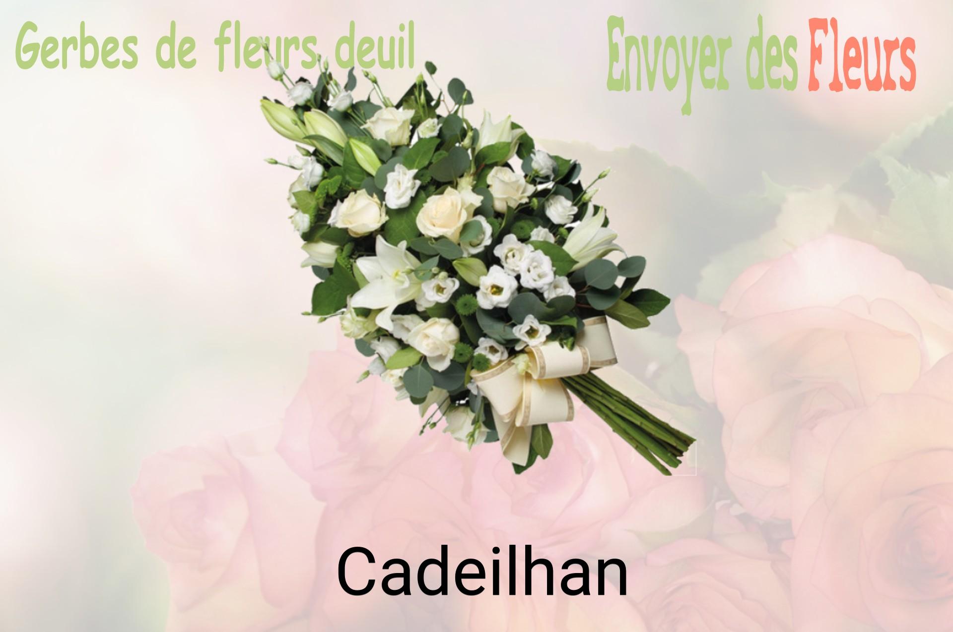 Gerbe de fleurs de deuil livrée à Cadeilhan